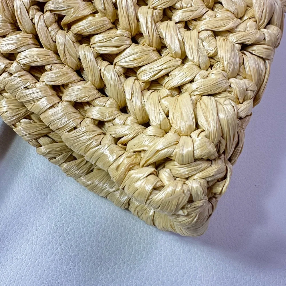NEW Bottega Veneta Arco Natural Wood Rafia Medium Tote - Picture 12 of 16